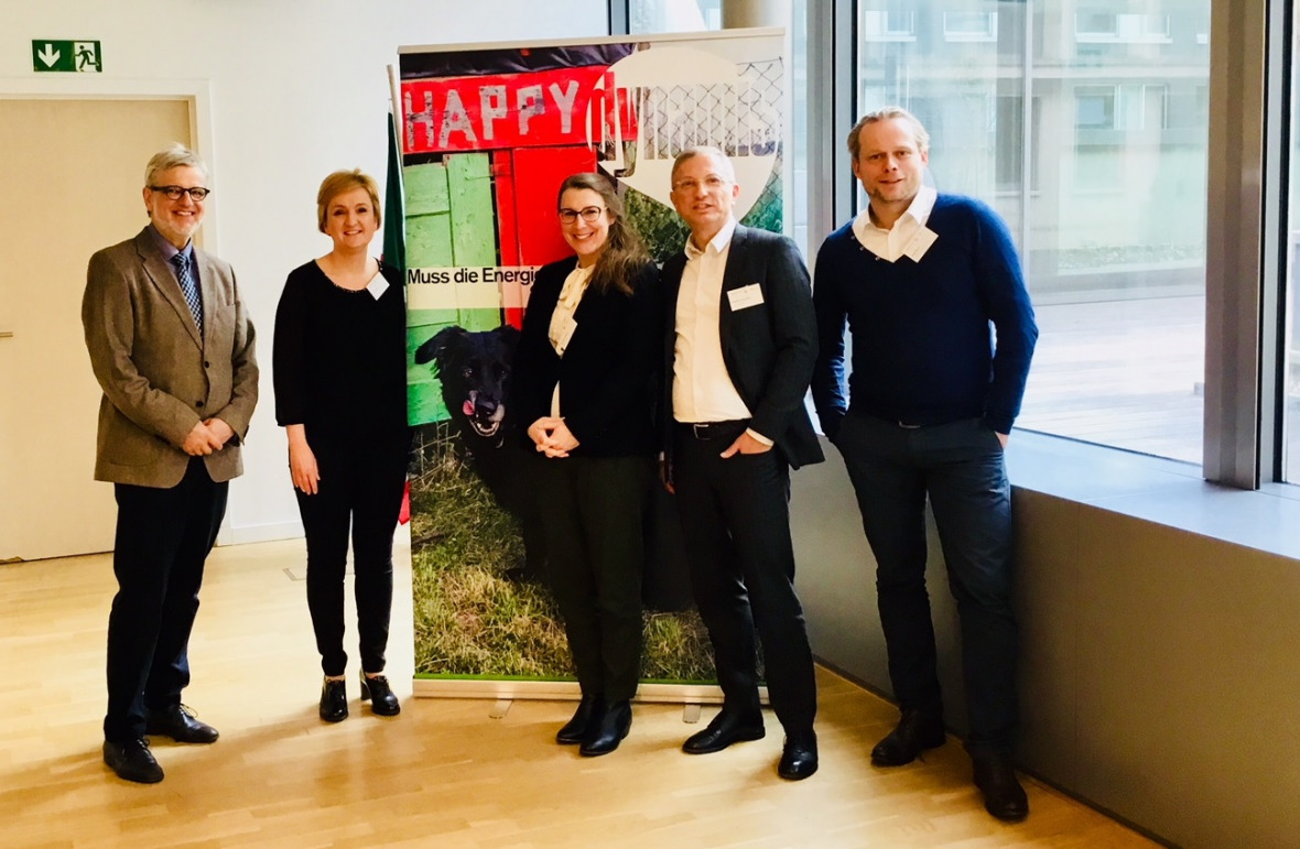 The dynamis team: Ortwin Renn (IASS), Ira Matuschke (IASS), Daniela Setton (IASS), Stephan Muschick (innogy Foundation) and René Mono (100 prozent erneuerbar Stiftung).